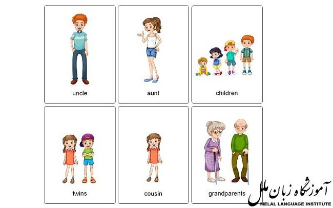اعضای خانواده به انگلیسی + فیلم