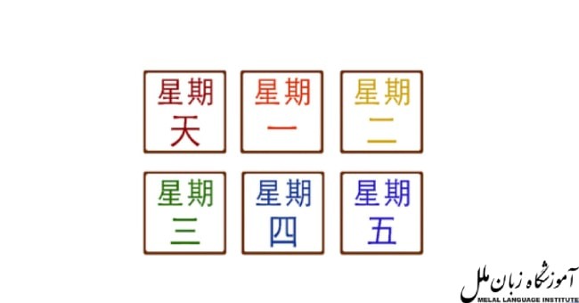 آموزش روزهای هفته به چینی در سه دقیقه + تلفظ