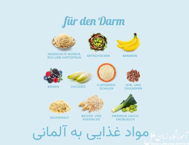 معرفی انواع مواد غذایی به آلمانی همراه با فیلم