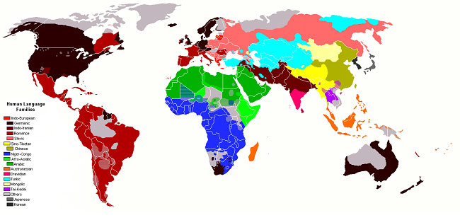 هفت زبان اصلی دنیا